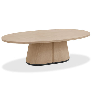 Bentley Designs Vega Scandi Oak & Peppercorn Oval Coffee Table
